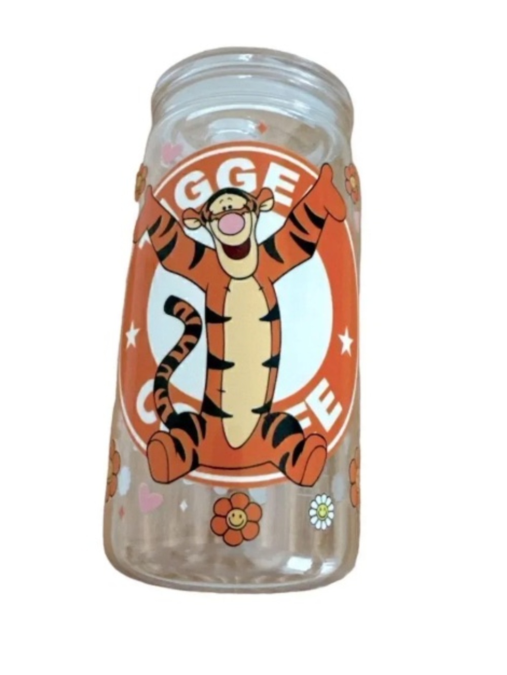Tigger-themed clear bottle
